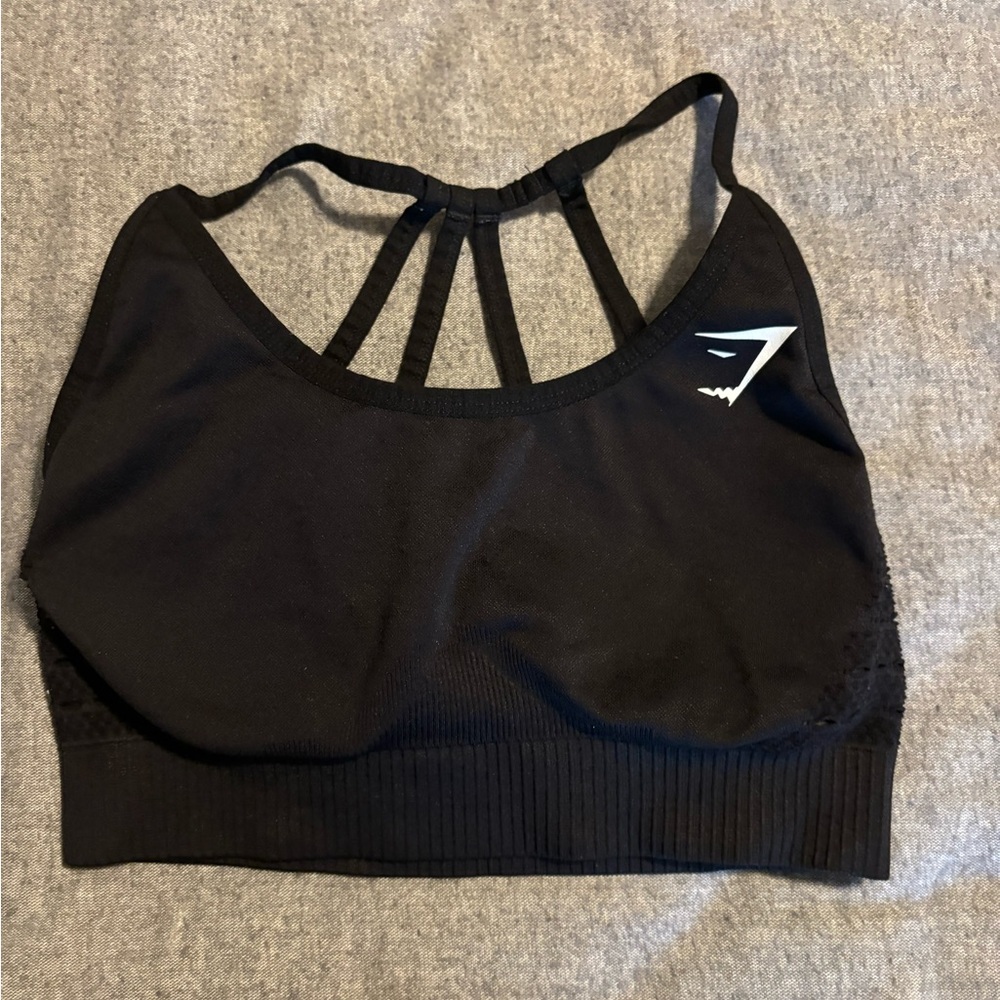 Gymshark black Strappy back sports bra‎